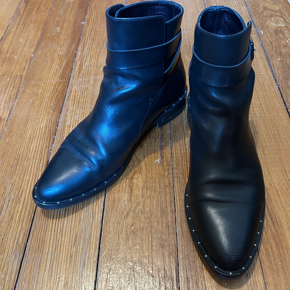 Freda Salvador Black Combat Moto Boots